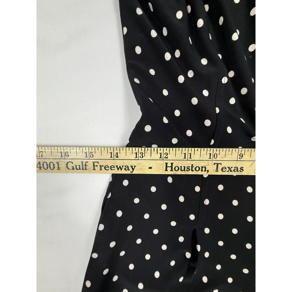 Lauren Ralph Lauren Polka Dot Wide Leg Jumpsuit Black White Sz 2 short sleeve - Picture 16 of 16